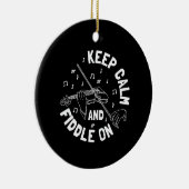 Funny Violin Violin Player Keramik Ornament (Rechts)