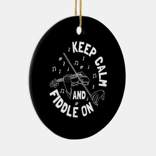 Funny Violin Violin Player Keramik Ornament (Rechts)