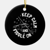 Funny Violin Violin Player Keramik Ornament (Vorne)