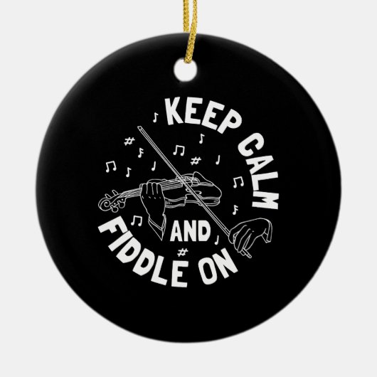 Funny Violin Violin Player Keramik Ornament (Vorne)