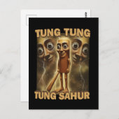 Funny Viral-Style Cartoon | Meme Aesthetic Art Postkarte (Vorne/Hinten)