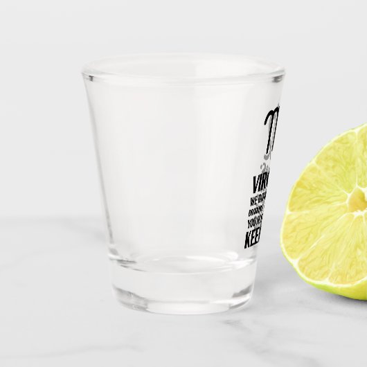 Funny Virgo Zodiac Anzeichen Trinken Horoskop Schnapsglas (Links)