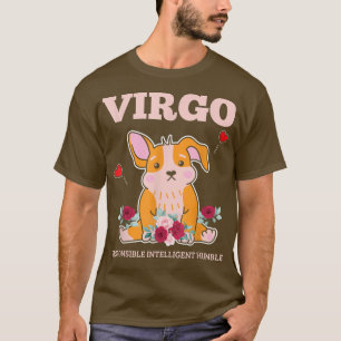 Funny Virgo Zodiac Sign Dog Corgi Ästhetische Astr T-Shirt