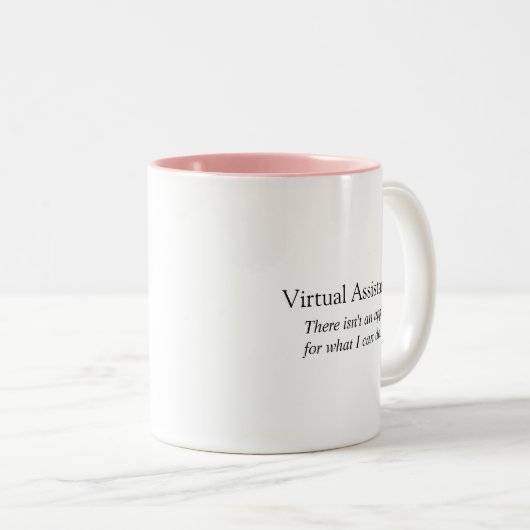 Funny Virtual Assistant Es gibt keinen App-Spaß Zweifarbige Tasse (VorderseiteRechts)