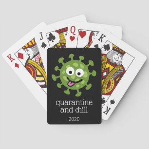 Funny Virus with Eyes - Quarantine and Chill 2020 Spielkarten
