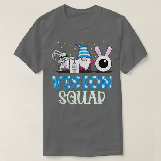 Funny Vision Squad Optometrie Optometriker Bunny E T-Shirt (Design vorne)