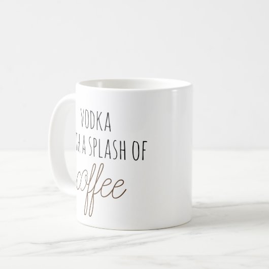 Funny Vodka trinken Kaffee Tasse Splash (Vorderseite Links)