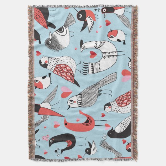 Funny Vogel Illustrationen, Grafik nahtlos. Decke (Vorderseite Vertikal)