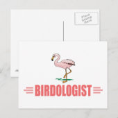 Funny Vogelbeobachtung Flamingo Postkarte (Vorne/Hinten)