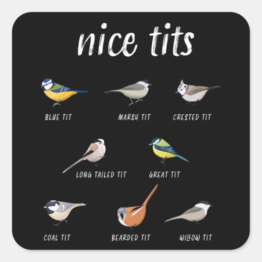 Funny Vogelbeobachtung Geschenk für Vogelbeobachte Quadratischer Aufkleber (Vorderseite)