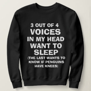 Funny "VOICES IN MEINEM HEAD" Sweatshirt für Frau