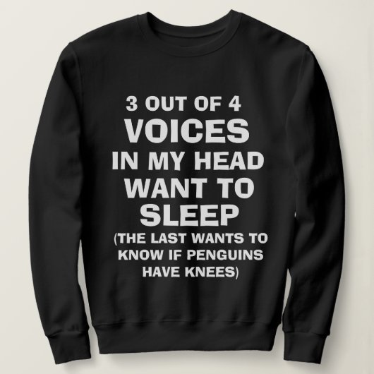 Funny "VOICES IN MEINEM HEAD" Sweatshirt für Fraue (Design vorne)