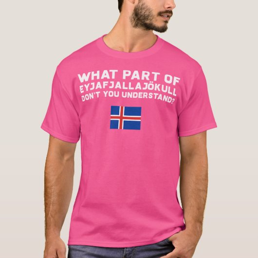 Funny Volcano Island T-Shirt (Vorderseite)