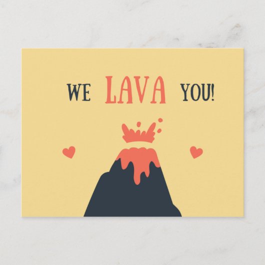 Funny Volcano Postkarte (Vorderseite)