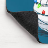 Funny Volleyball Ball Christmas Graphics Lights Lo Mousepad (Ecke)