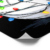 Funny Volleyball Ball Christmas Graphics Lights Lo Poster (Ecke)