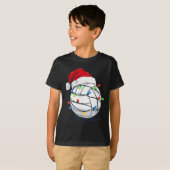 Funny Volleyball Ball Christmas Graphics Lights Lo T-Shirt (Vorne ganz)
