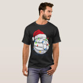 Funny Volleyball Ball Christmas Graphics Lights Lo T-Shirt (Vorne ganz)