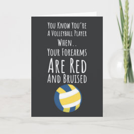 Funny Volleyball Cards Fan Team Sports Player Karte