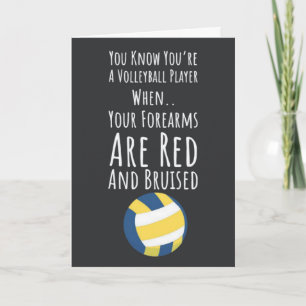 Funny Volleyball Cards Fan Team Sports Player Karte