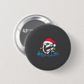 Funny Volleyball Christmas Graphics Lights Lover P Button (Vorne & Hinten)