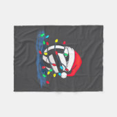 Funny Volleyball Christmas Graphics Lights Lover P Fleecedecke (Vorderseite (Horizontal))
