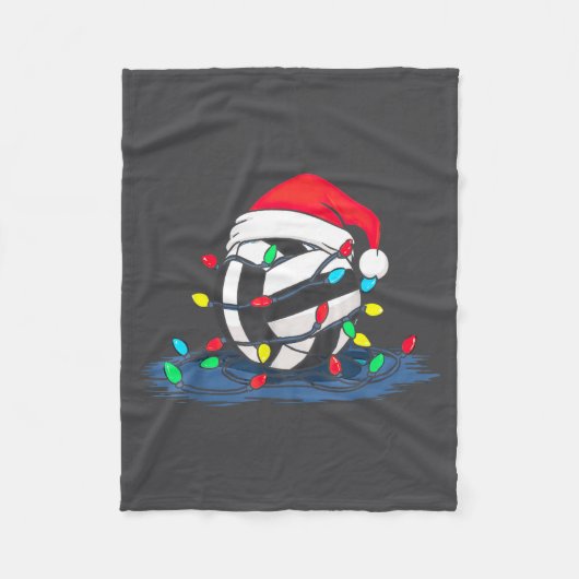 Funny Volleyball Christmas Graphics Lights Lover P Fleecedecke (Vorderseite)