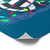 Funny Volleyball Christmas Graphics Lights Lover P Poster (Ecke)