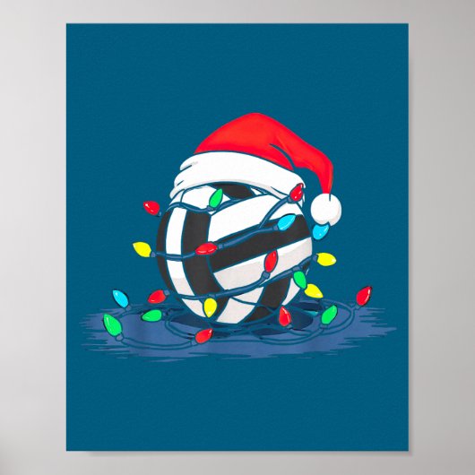 Funny Volleyball Christmas Graphics Lights Lover P Poster (Vorne)
