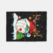 Funny Volleyball Christmas Reindeer Santa Hat Ligh Fleecedecke (Vorderseite (Horizontal))