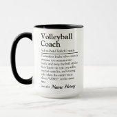 Funny Volleyball Coach Definition Custom Gift Tasse (Links)