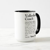 Funny Volleyball Coach Definition Custom Gift Tasse (VorderseiteRechts)