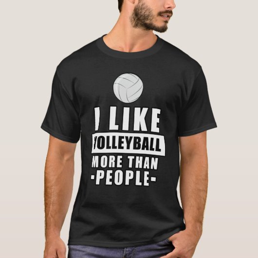 Funny Volleyball Design T-Shirt (Vorderseite)