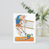 Funny Volleyball-Geschenk Postkarte (Stehend Vorderseite)