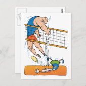 Funny Volleyball-Geschenk Postkarte (Vorne/Hinten)