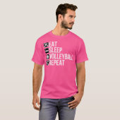 Funny Volleyball Player - isst Sleep Volleyball T-Shirt (Vorne ganz)