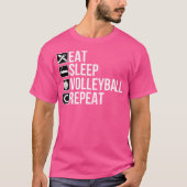Funny Volleyball Player - isst Sleep Volleyball T-Shirt (Vorderseite)