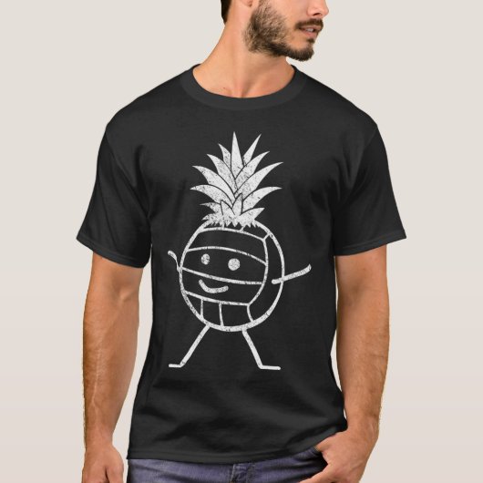 Funny Volleyball Player Pineapple T-Shirt (Vorderseite)