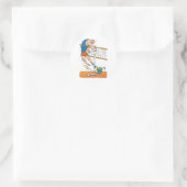 Funny Volleyball Runder Aufkleber (Tasche)