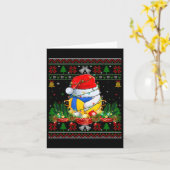 Funny Volleyball Santa Claus Hat Ugly Christmas Sw Karte (Gelbe Blume)
