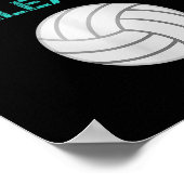 Funny Volleyball Shirt_ Ich kann meine Tochter nic Poster (Ecke)