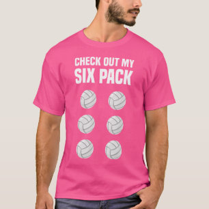 Funny Volleyball Six Pack Volleyball Spieler T-Shirt