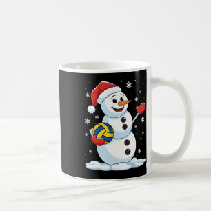 Funny Volleyball Snowman Weihnachtsvolleyball-Spie Kaffeetasse