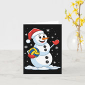 Funny Volleyball Snowman Weihnachtsvolleyball-Spie Karte (Gelbe Blume)