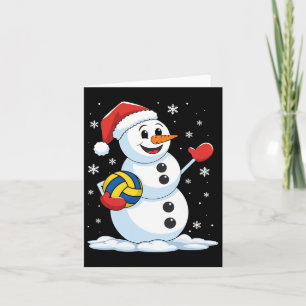 Funny Volleyball Snowman Weihnachtsvolleyball-Spie Karte