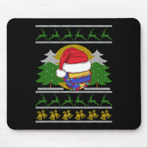 Funny Volleyball Team Ugly Sweater Christmas Light Mousepad