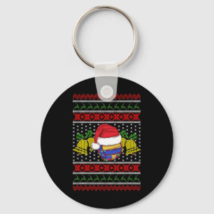 Funny Volleyball Team Ugly Sweater Christmas Light Schlüsselanhänger