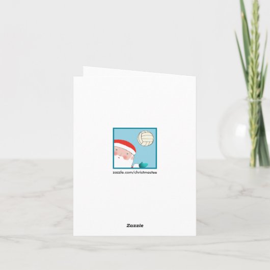 Funny Volleyball Weihnachtskarten Feiertagskarte (Rückseite)