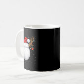 Funny Volleyball Weihnachtsmannmütze Weihnachtsfei Kaffeetasse (Vorderseite Links)