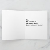 Funny Volunteer Dankeschön Card Dankeskarte (Innenseite)